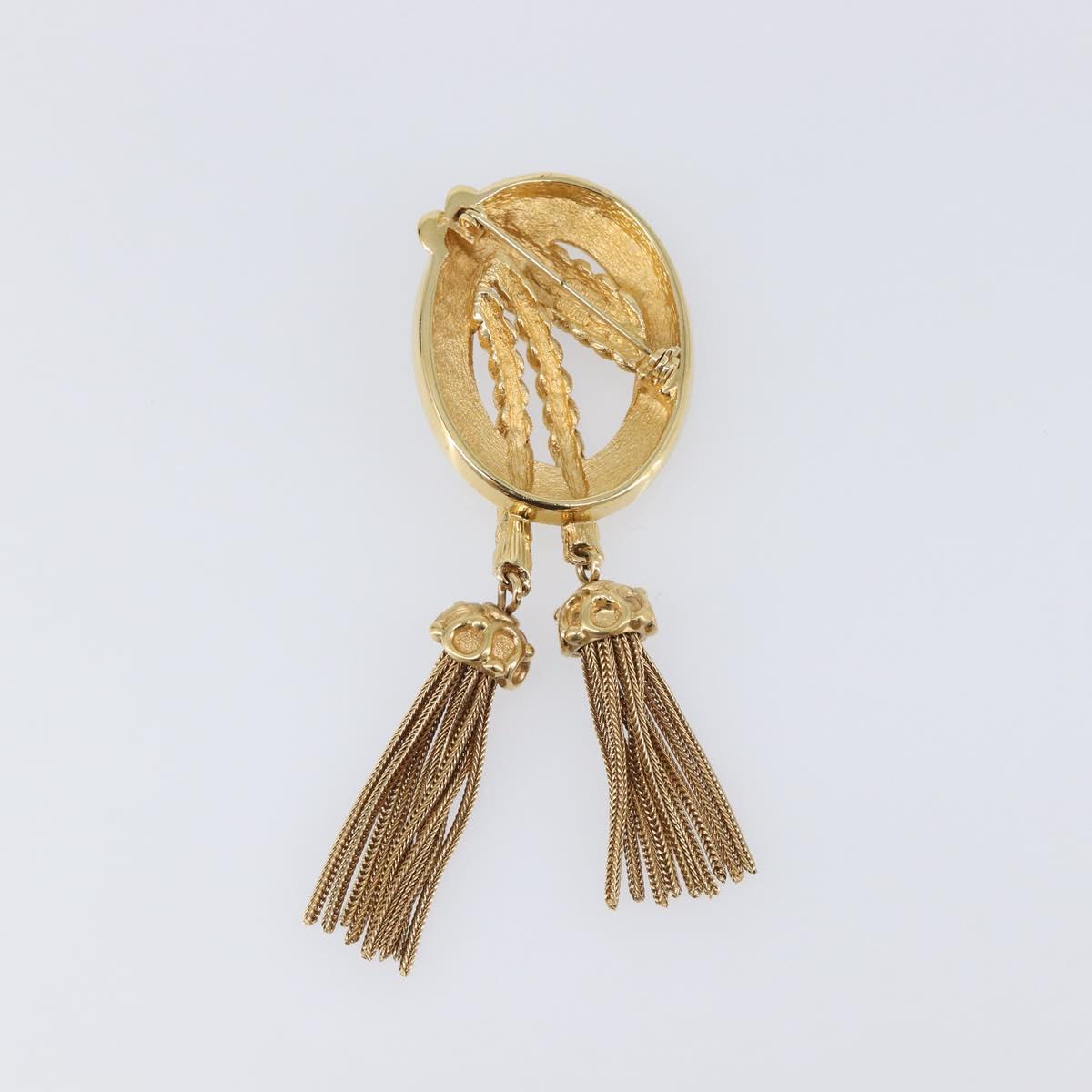 Christian Dior Brooch metal Gold Tone Auth SW2813V