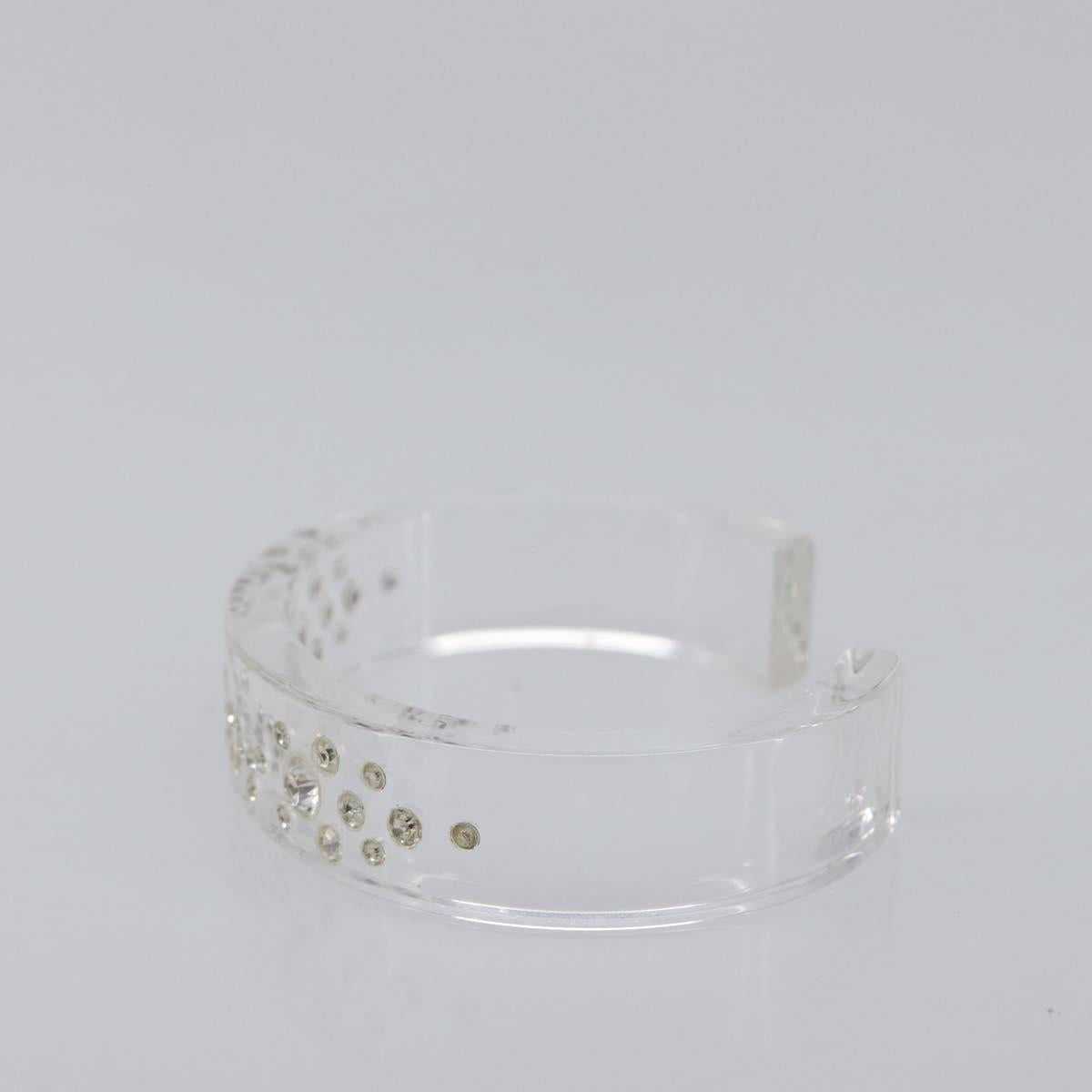 Christian Dior Bangle Bracelet plastic Clear Auth SW2819