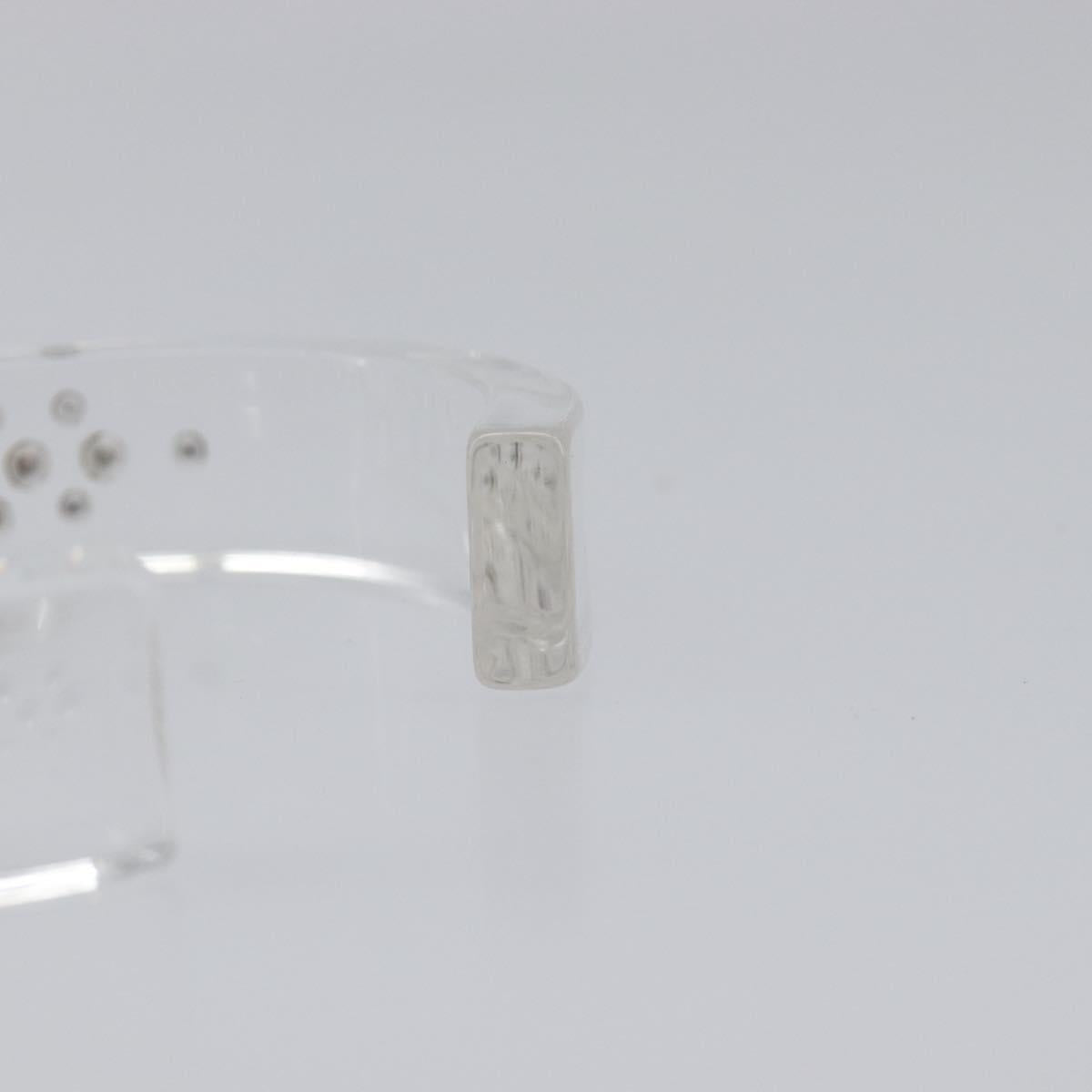 Christian Dior Bangle Bracelet plastic Clear Auth SW2819