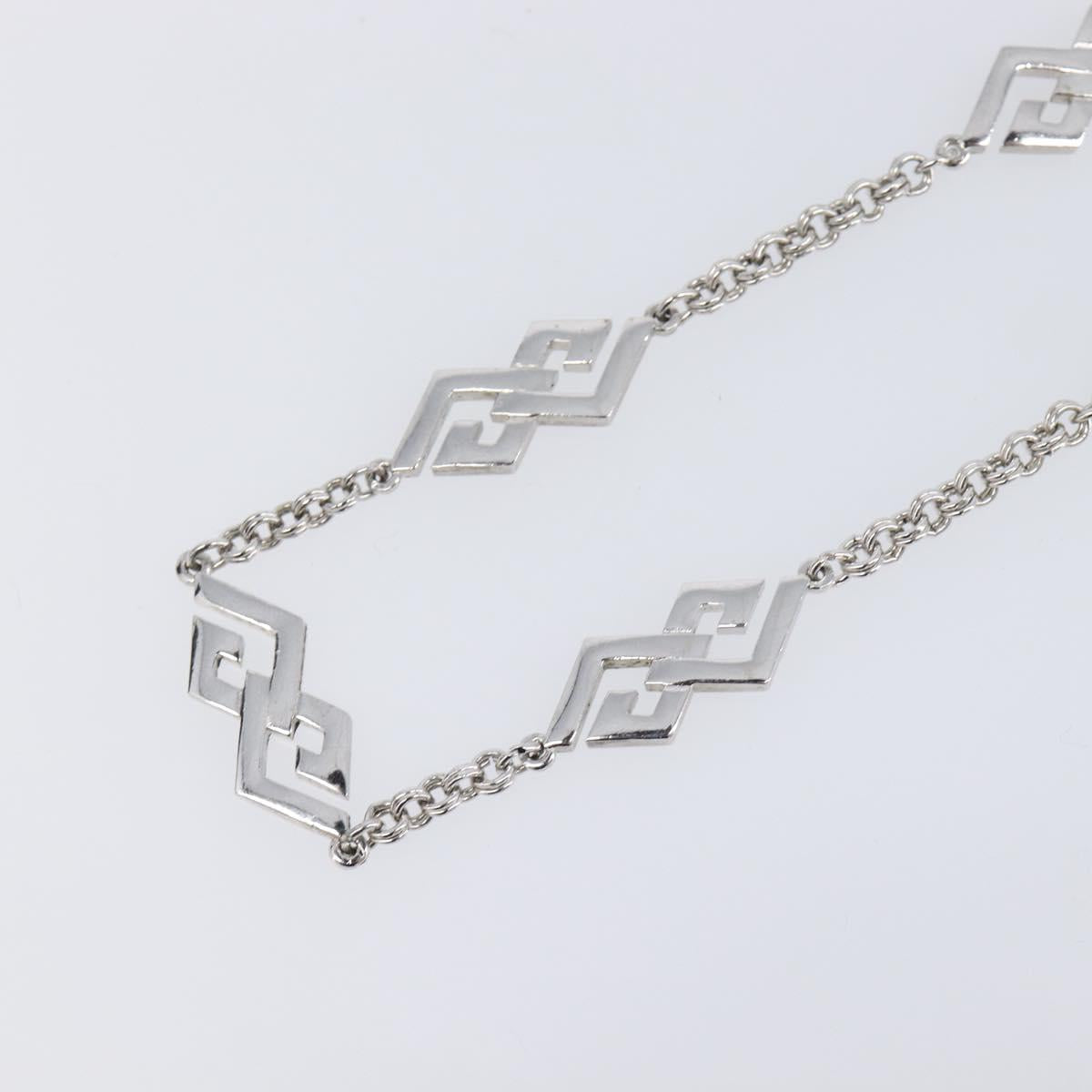 GIVENCHY Necklace metal Silver Auth SW2820