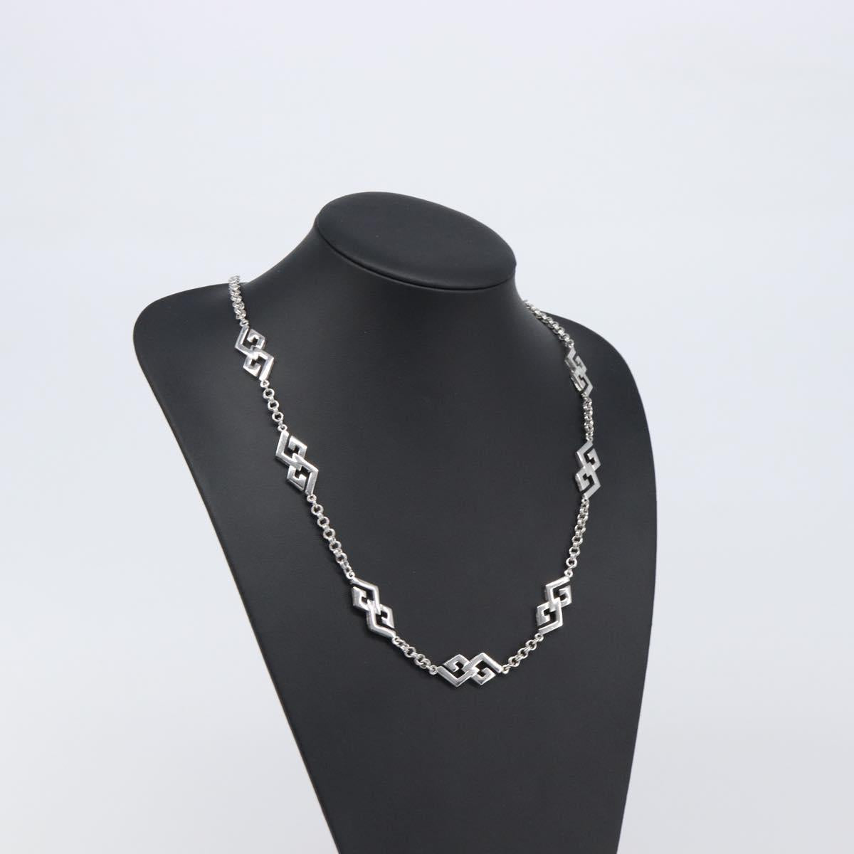GIVENCHY Necklace metal Silver Auth SW2820