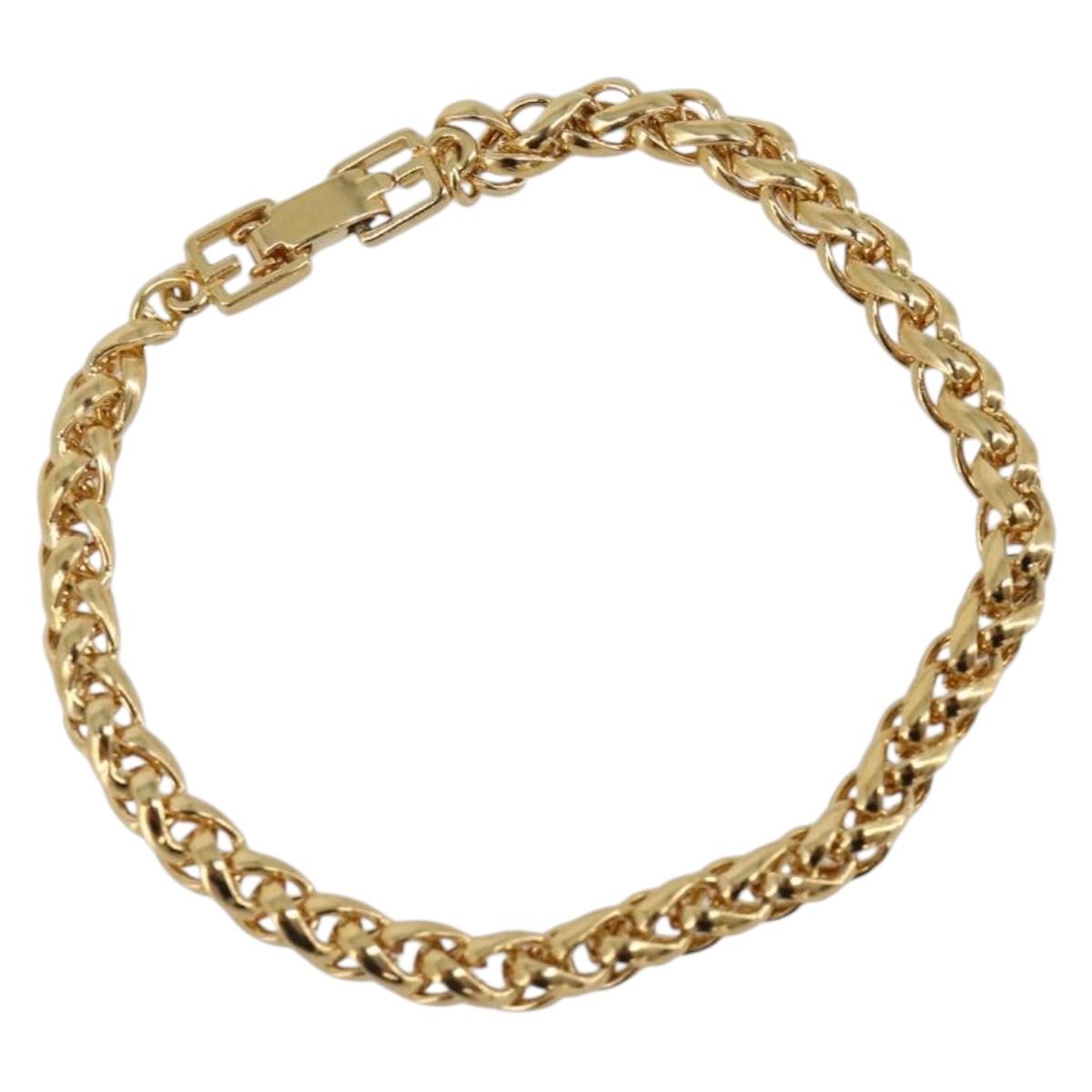 GIVENCHY Bracelet metal Gold Tone Auth SW2825