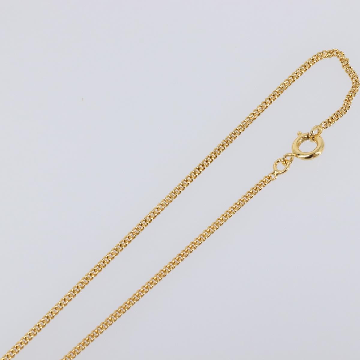 CELINE Necklace metal Gold Tone Auth SW2829V