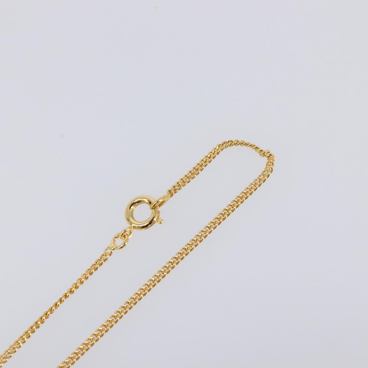 CELINE Necklace metal Gold Tone Auth SW2829V