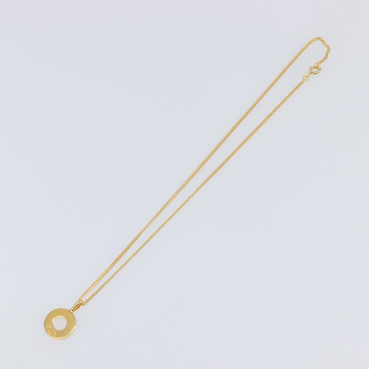 CELINE Necklace metal Gold Tone Auth SW2829V