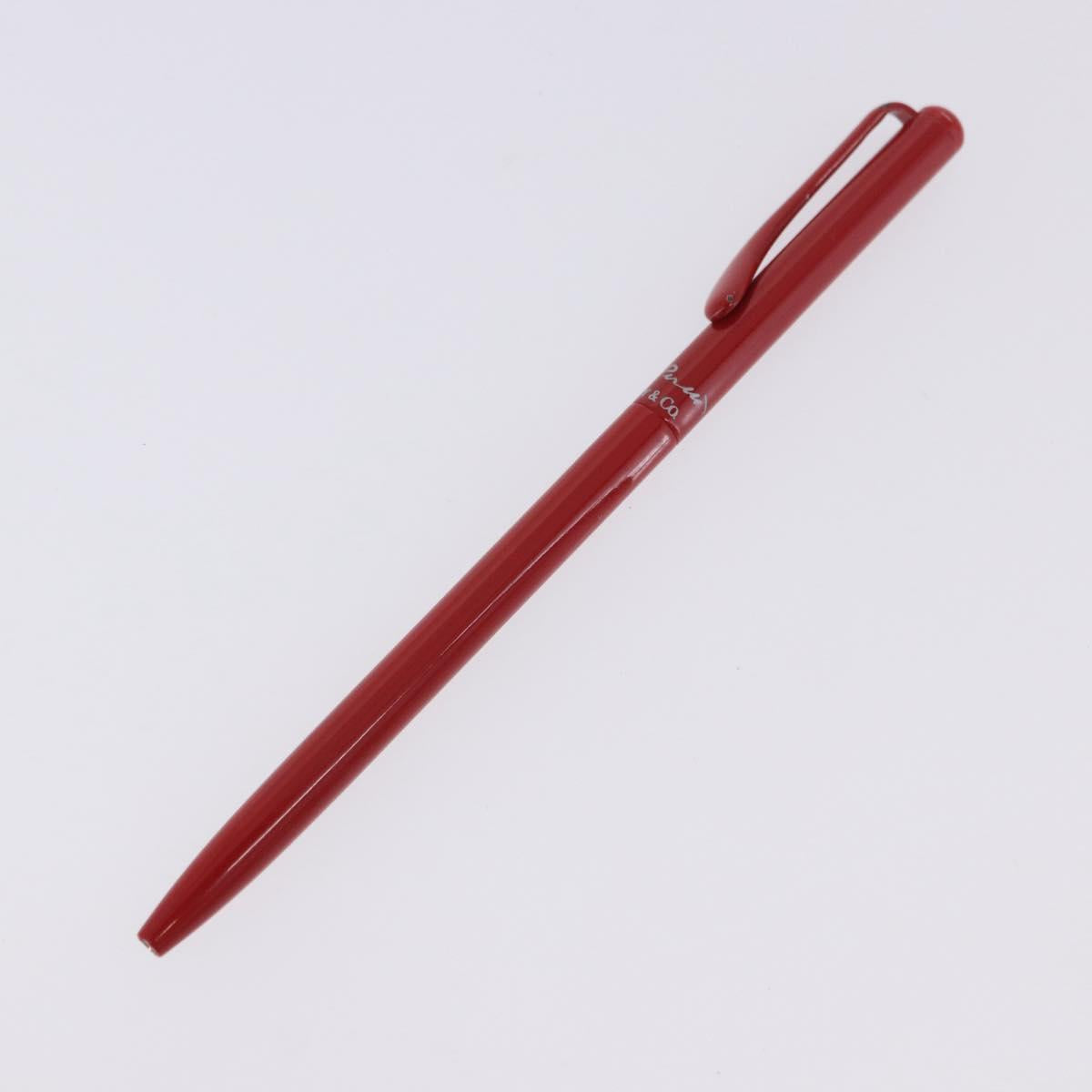 TIFFANY&Co. Ballpoint Pen metal 2 Set Silver Red Auth SW2832