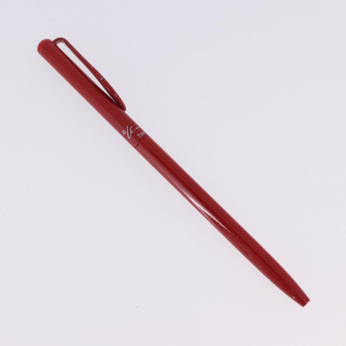 TIFFANY&Co. Ballpoint Pen metal 2 Set Silver Red Auth SW2832