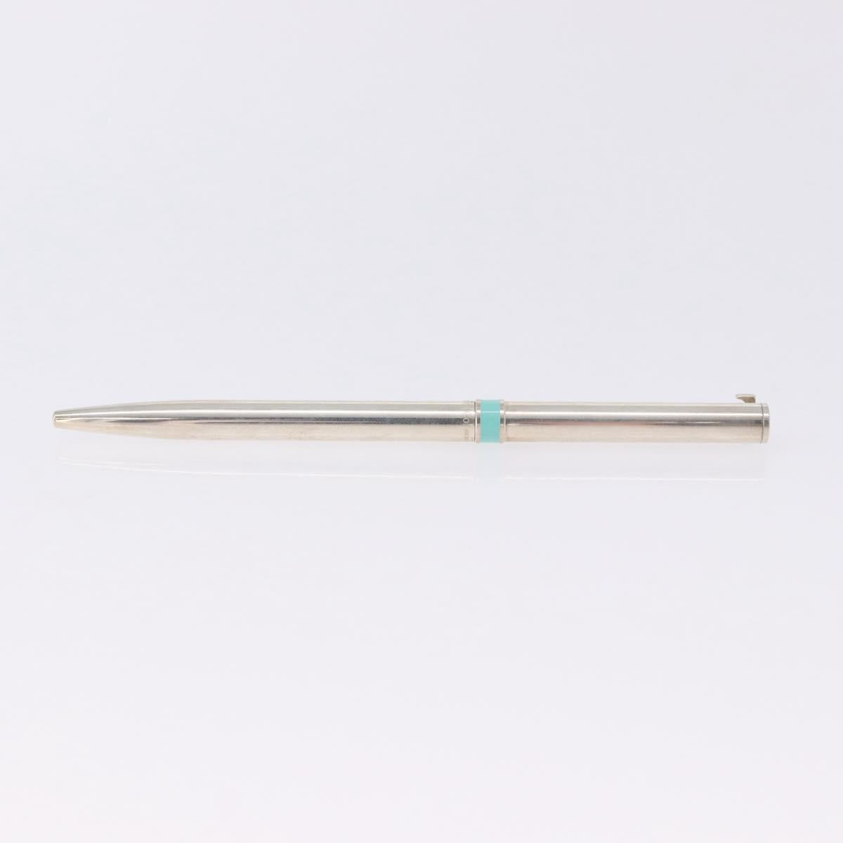TIFFANY&Co. Ballpoint Pen metal 2 Set Silver Red Auth SW2832