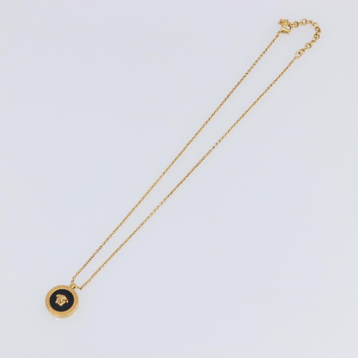 VERSACE Medusa Necklace Metal Gold Tone Auth SW2838V