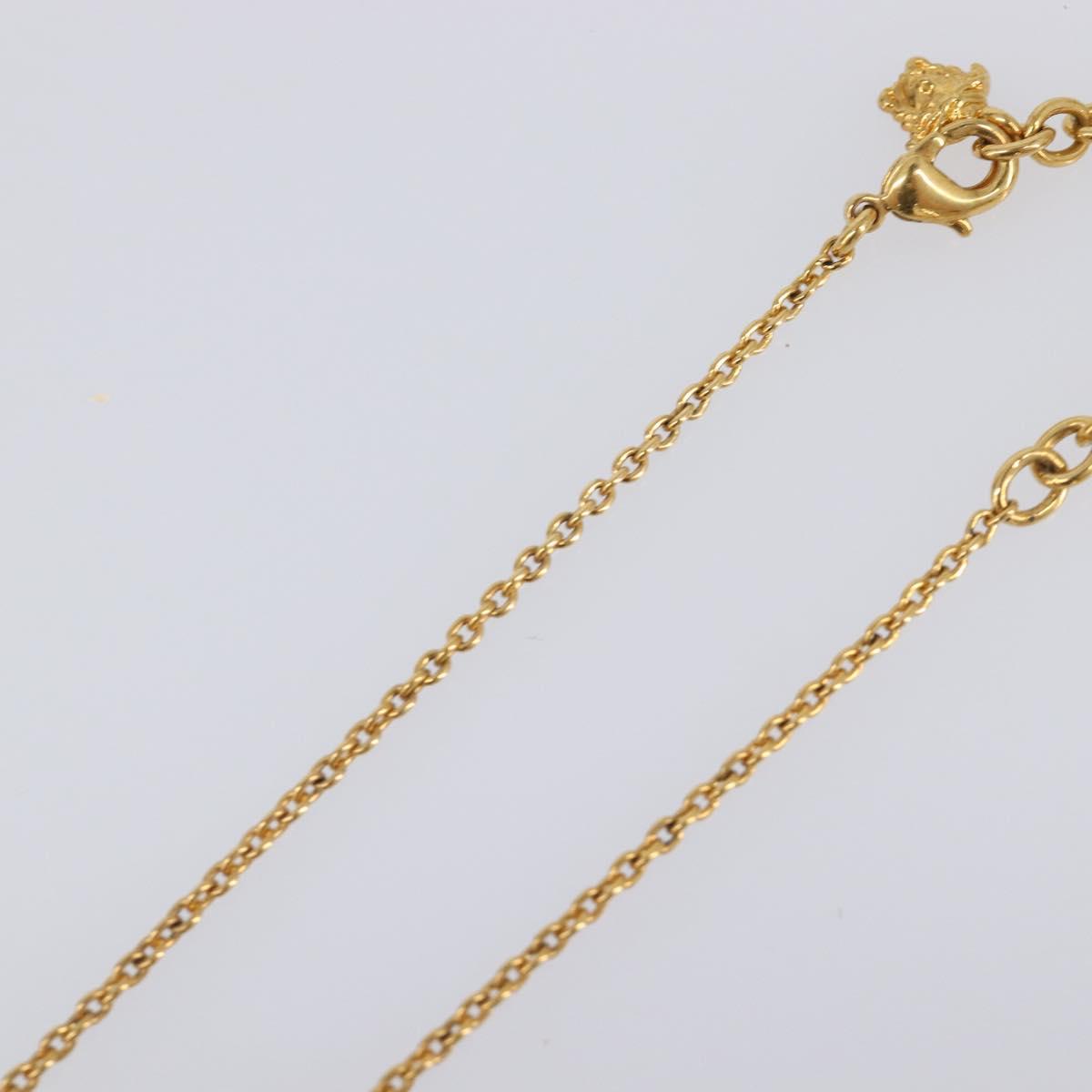 VERSACE Medusa Necklace Metal Gold Tone Auth SW2838V