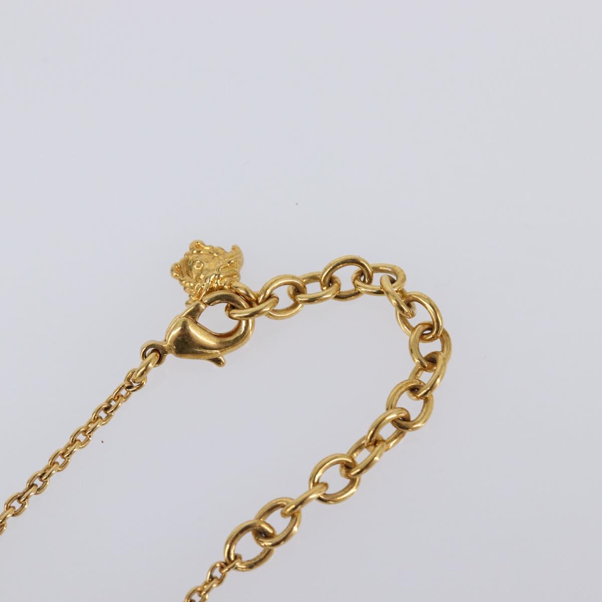 VERSACE Medusa Necklace Metal Gold Tone Auth SW2838V