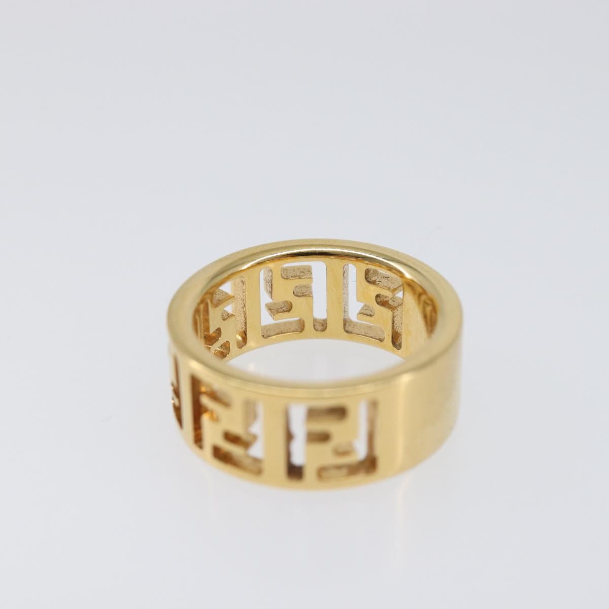 FENDI Forever Ring metal S Gold Tone #10(JP Size) Auth SW2839M