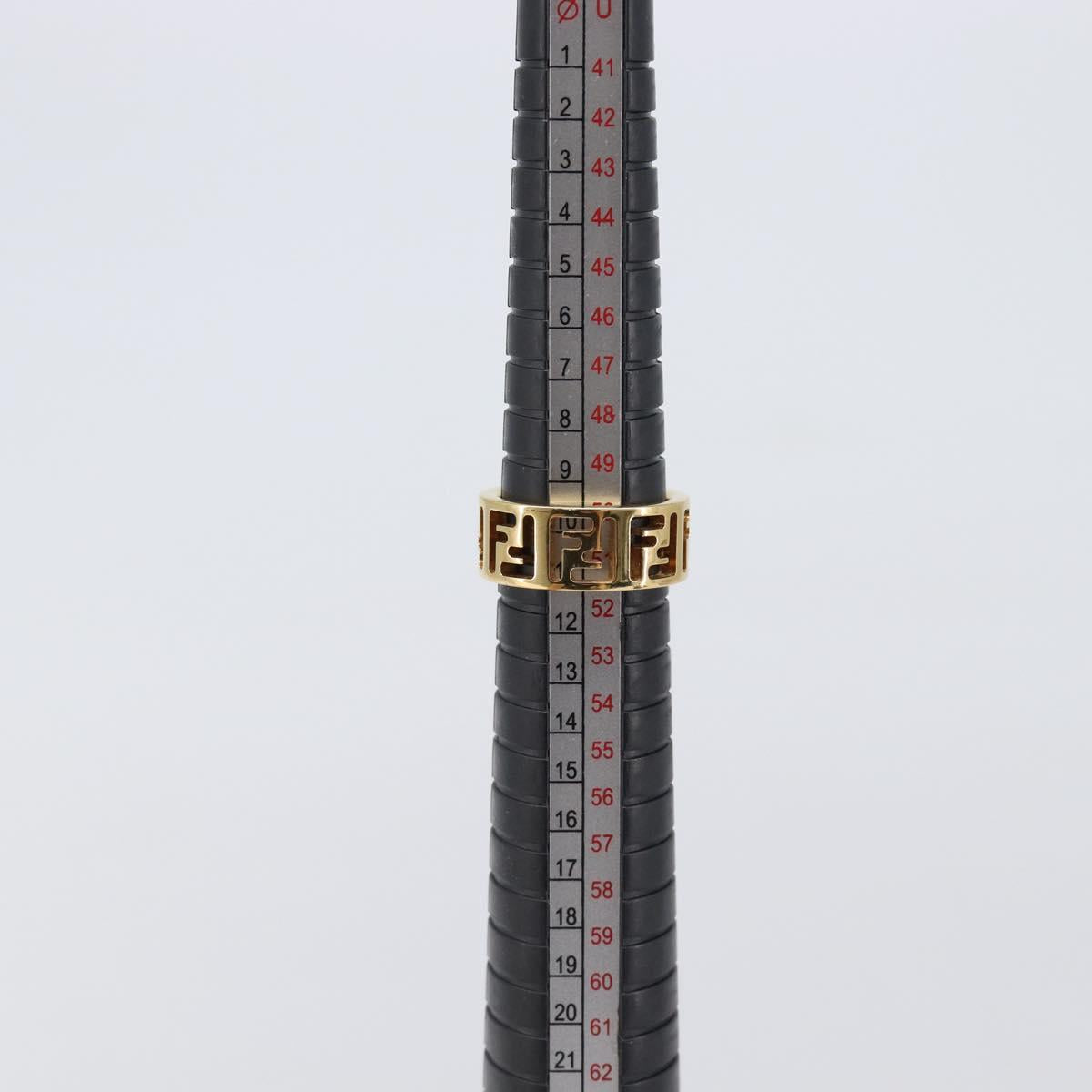 FENDI Forever Ring metal S Gold Tone #10(JP Size) Auth SW2839M