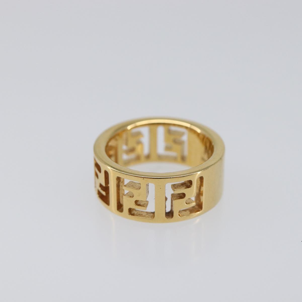 FENDI Forever Ring metal S Gold Tone #10(JP Size) Auth SW2839M