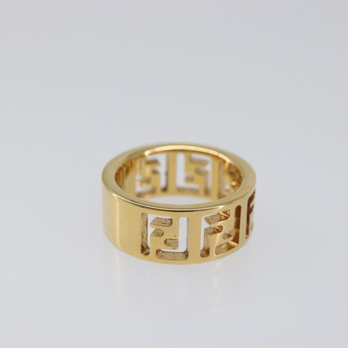 FENDI Forever Ring metal S Gold Tone #10(JP Size) Auth SW2839M
