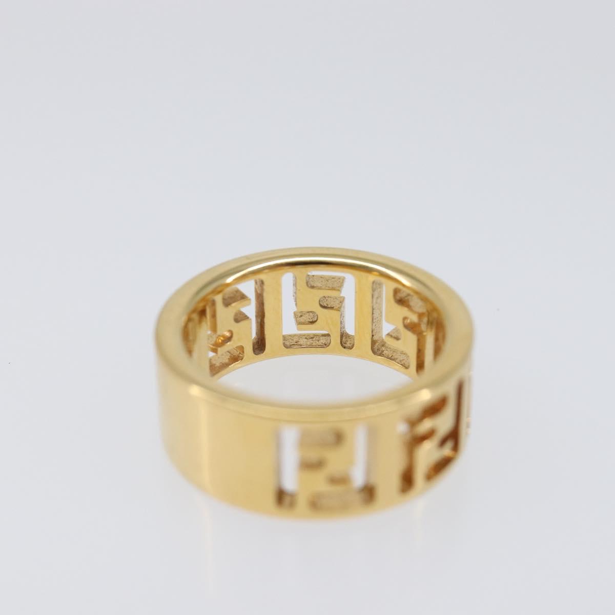 FENDI Forever Ring metal S Gold Tone #10(JP Size) Auth SW2839M