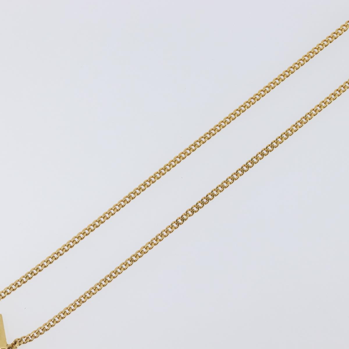 FENDI Necklace Metal Gold Tone Auth SW2840