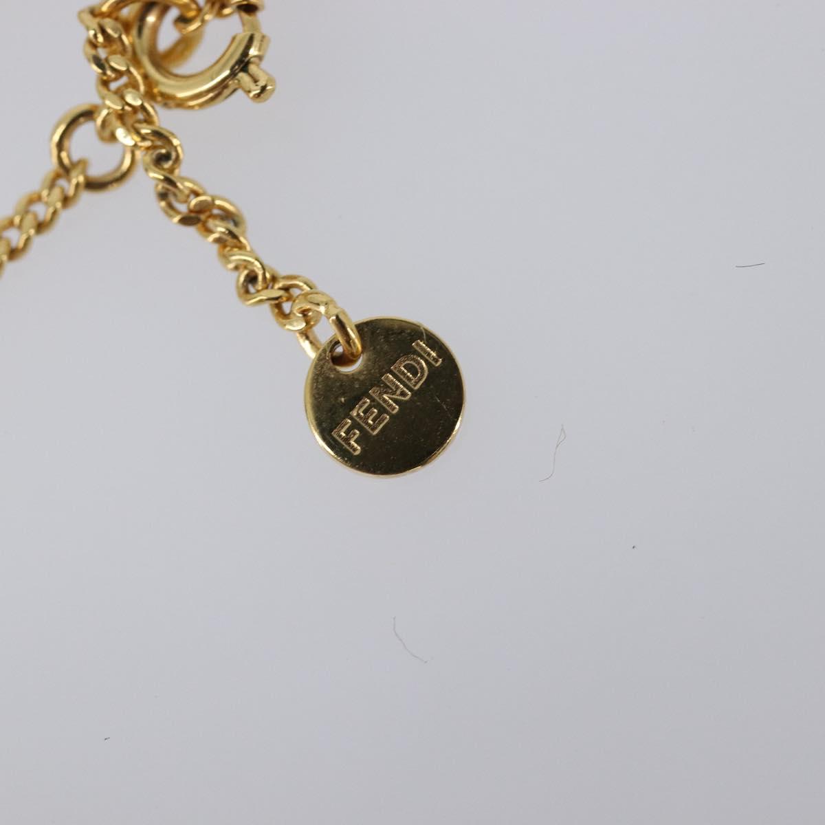 FENDI Necklace Metal Gold Tone Auth SW2840