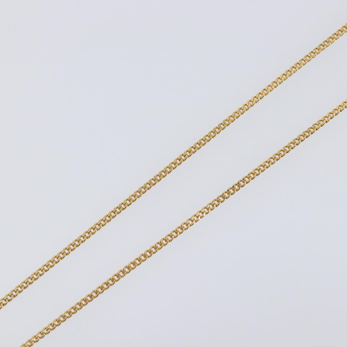 FENDI Necklace Metal Gold Tone Auth SW2840