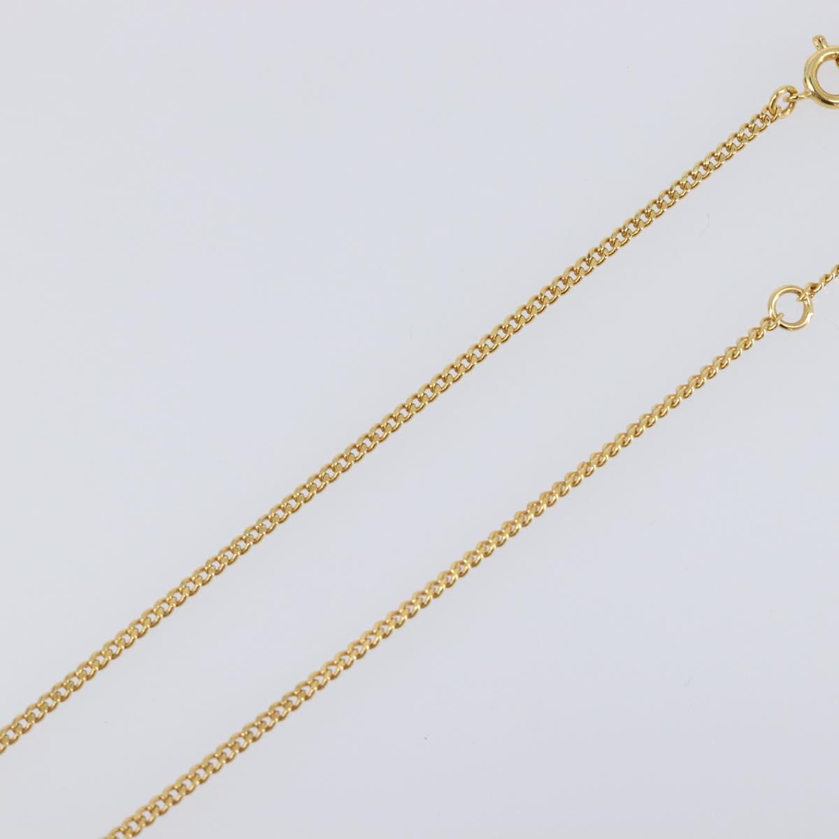 FENDI Necklace Metal Gold Tone Auth SW2840