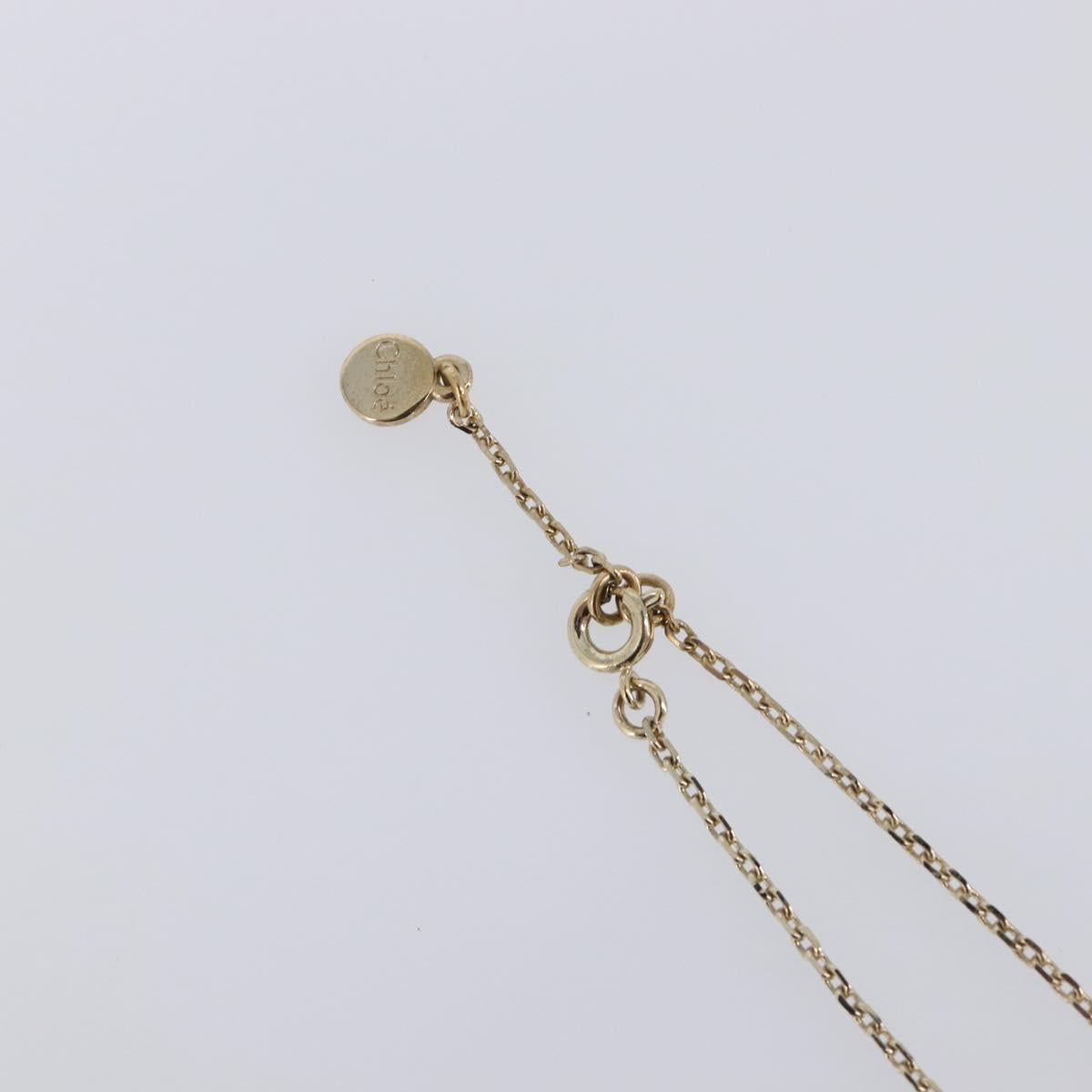 Chloe Necklace Metal 3 Set Gold Tone Silver Auth SW2841