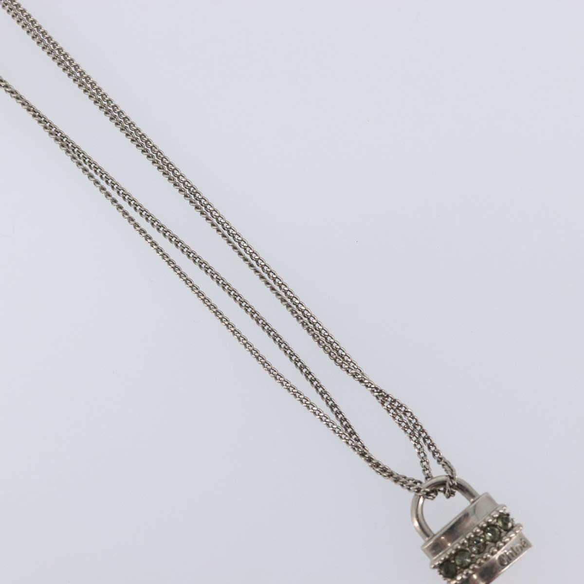 Chloe Necklace Metal 3 Set Gold Tone Silver Auth SW2841