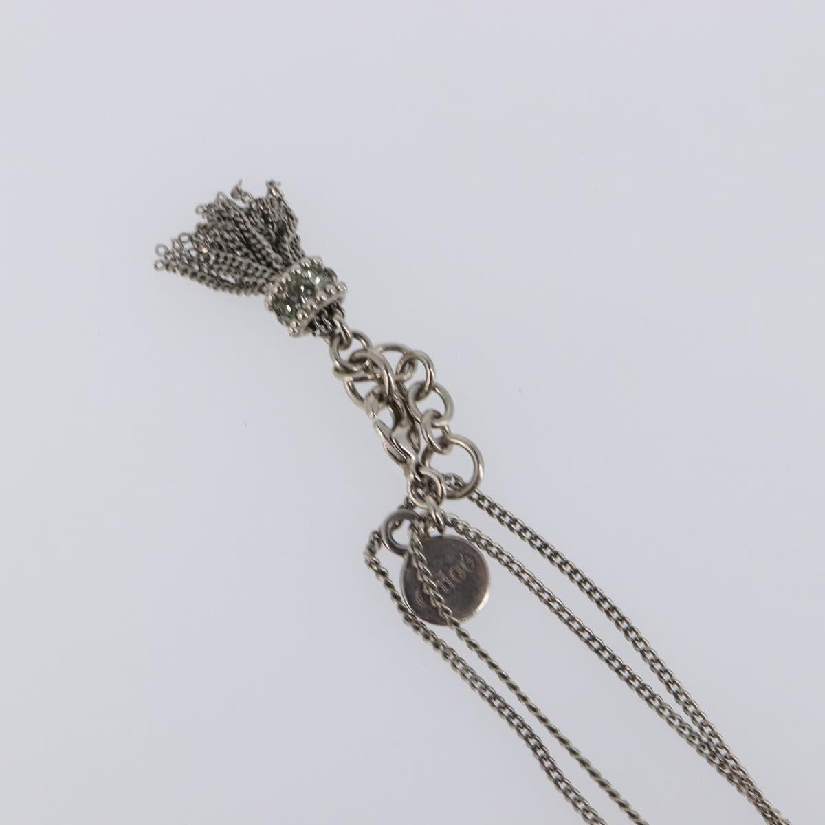 Chloe Necklace Metal 3 Set Gold Tone Silver Auth SW2841