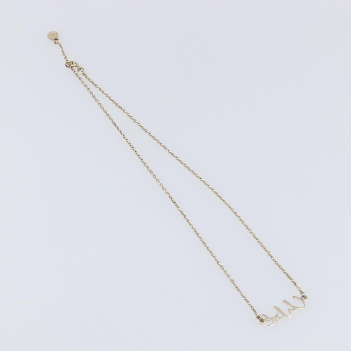 Chloe Necklace Metal 3 Set Gold Tone Silver Auth SW2841
