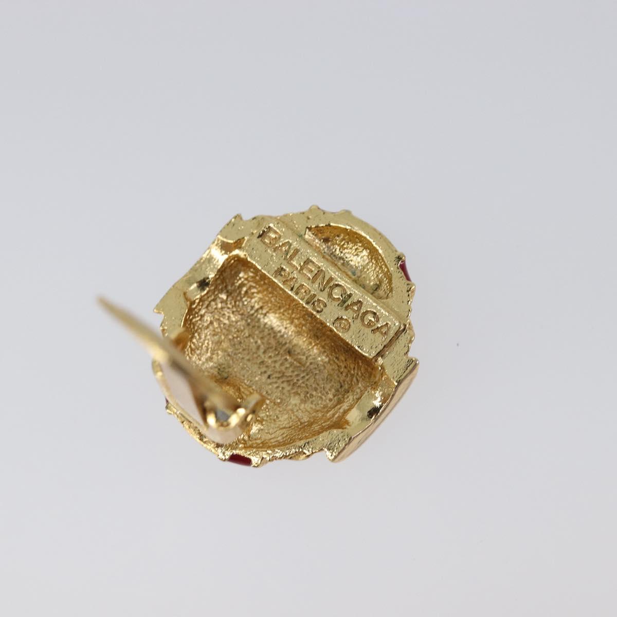 BALENCIAGA Earring Metal Gold Tone Auth SW2842