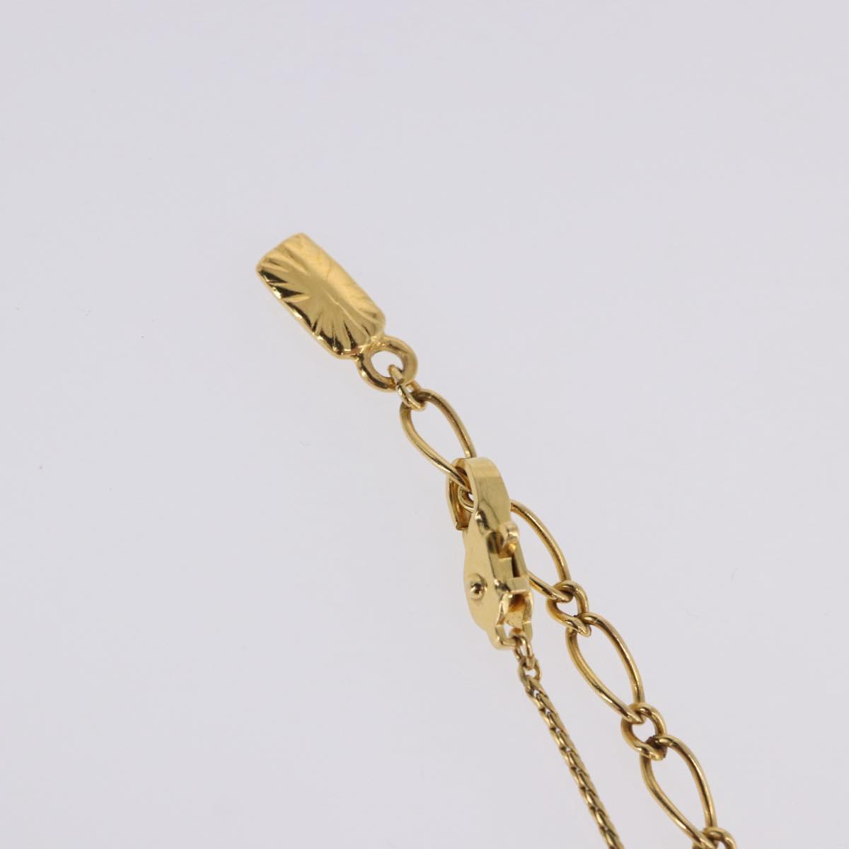 SAINT LAURENT Necklace Metal Gold Tone Auth SW2843