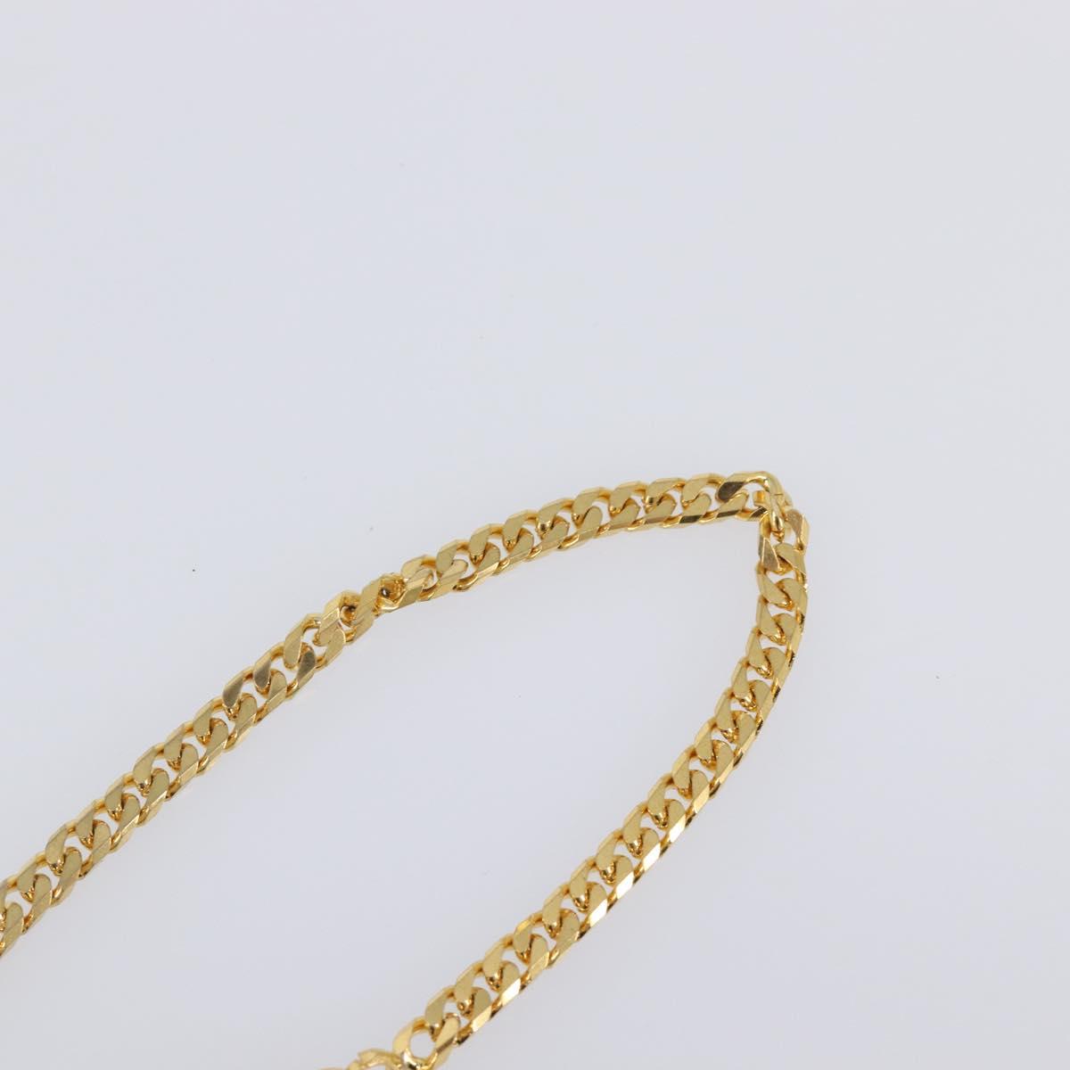 CELINE Necklace Metal Gold Auth SW2846
