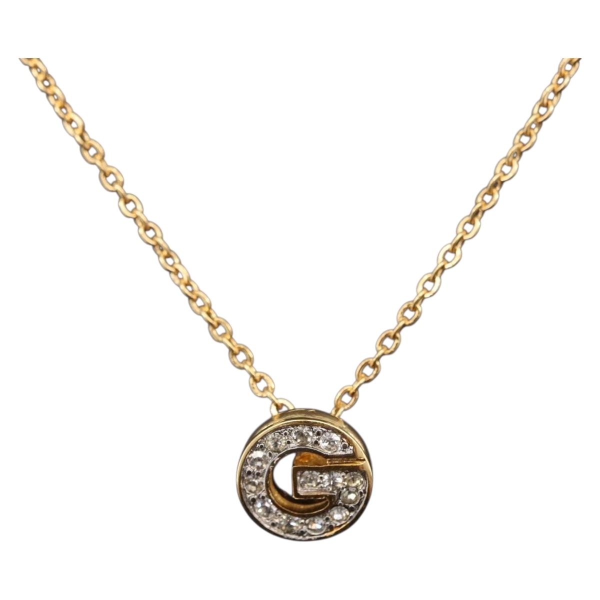GIVENCHY Necklace Metal Gold Tone Auth SW2848