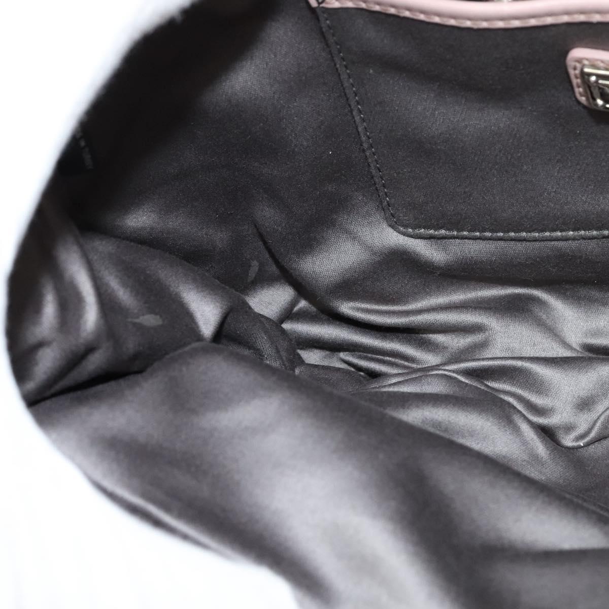 Miu Miu Hand Bag Leather 2way Pink Silver Auth sw284V