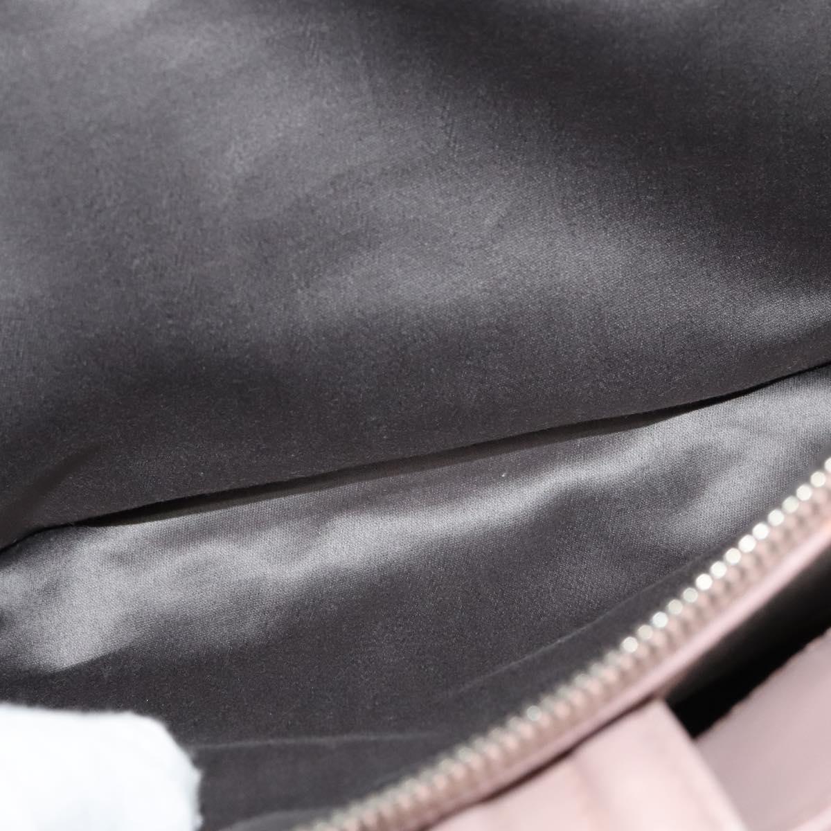 Miu Miu Hand Bag Leather 2way Pink Silver Auth sw284A