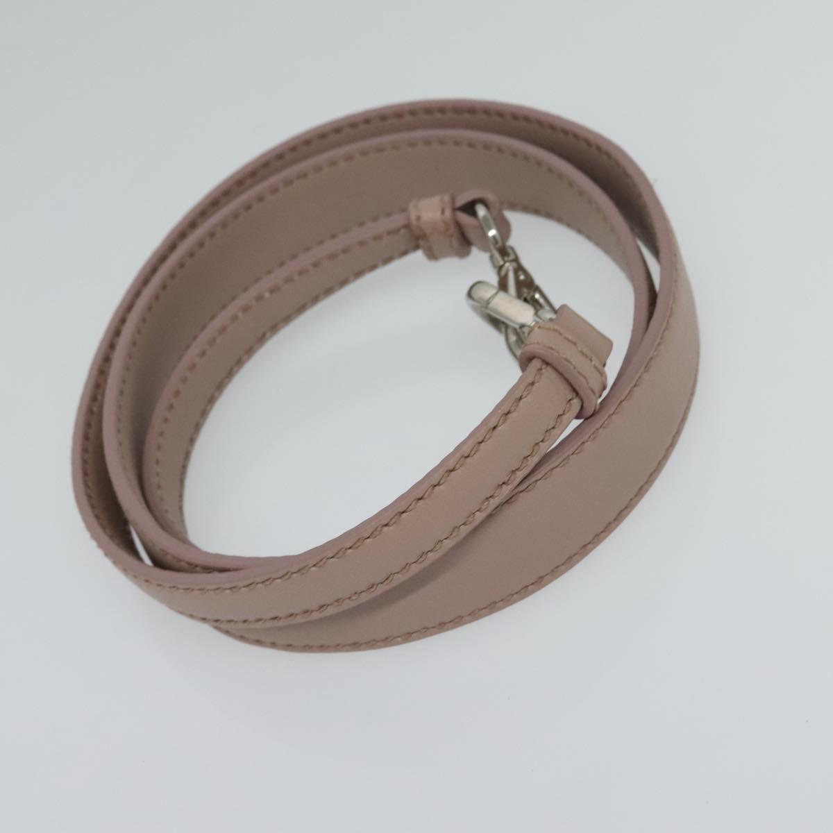 Miu Miu Hand Bag Leather 2way Pink Silver Auth sw284A