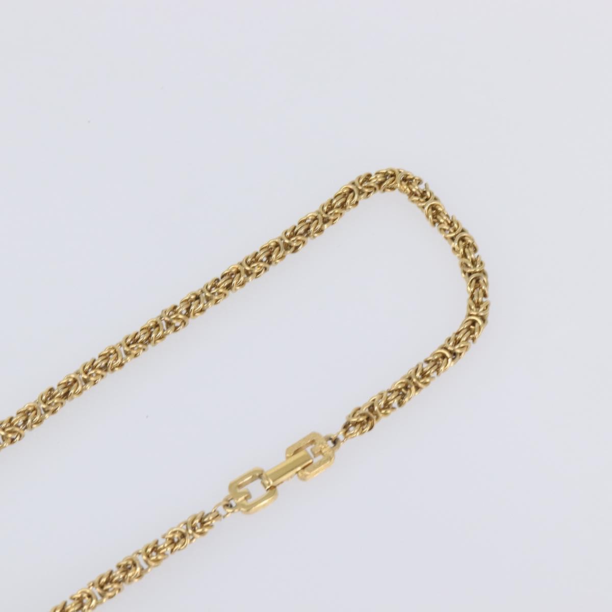 GIVENCHY Necklace Metal Gold Tone Auth SW2850
