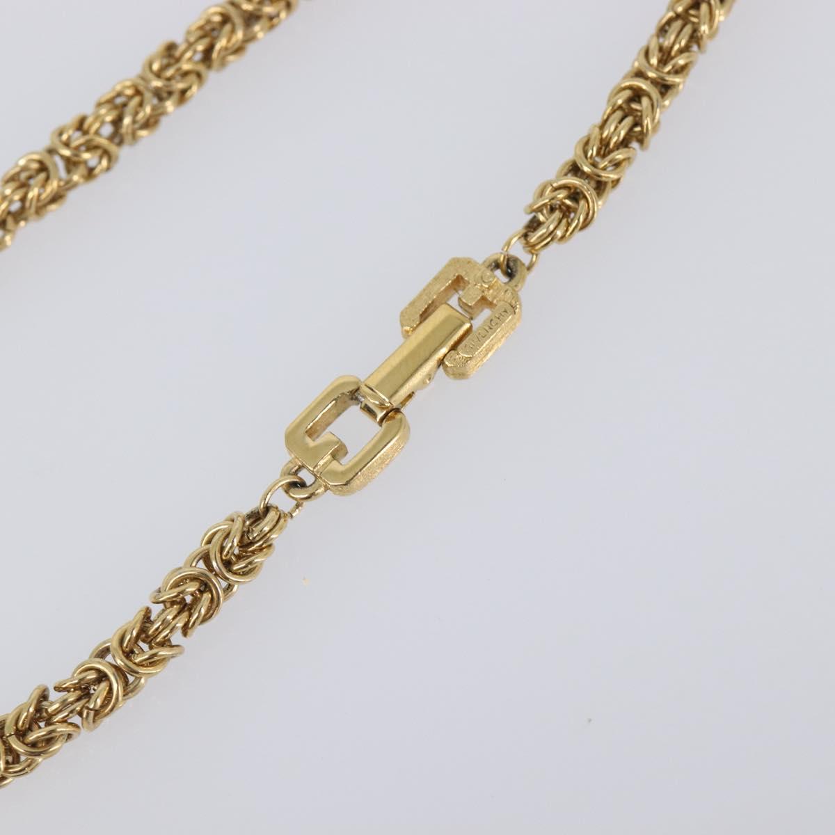 GIVENCHY Necklace Metal Gold Tone Auth SW2850