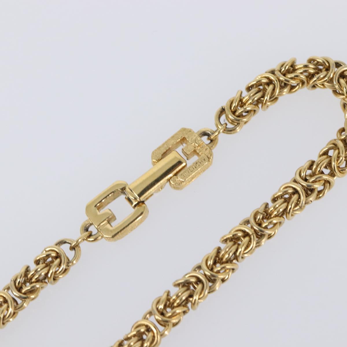 GIVENCHY Necklace Metal Gold Tone Auth SW2850