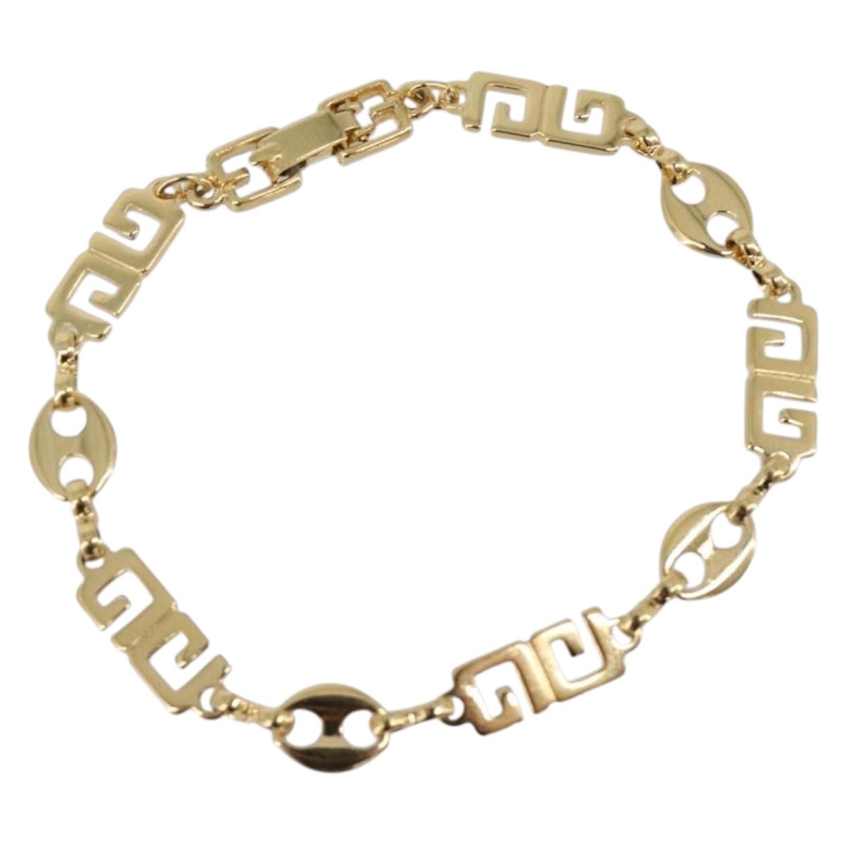 GIVENCHY Bracelet Metal Gold Tone Auth SW2852