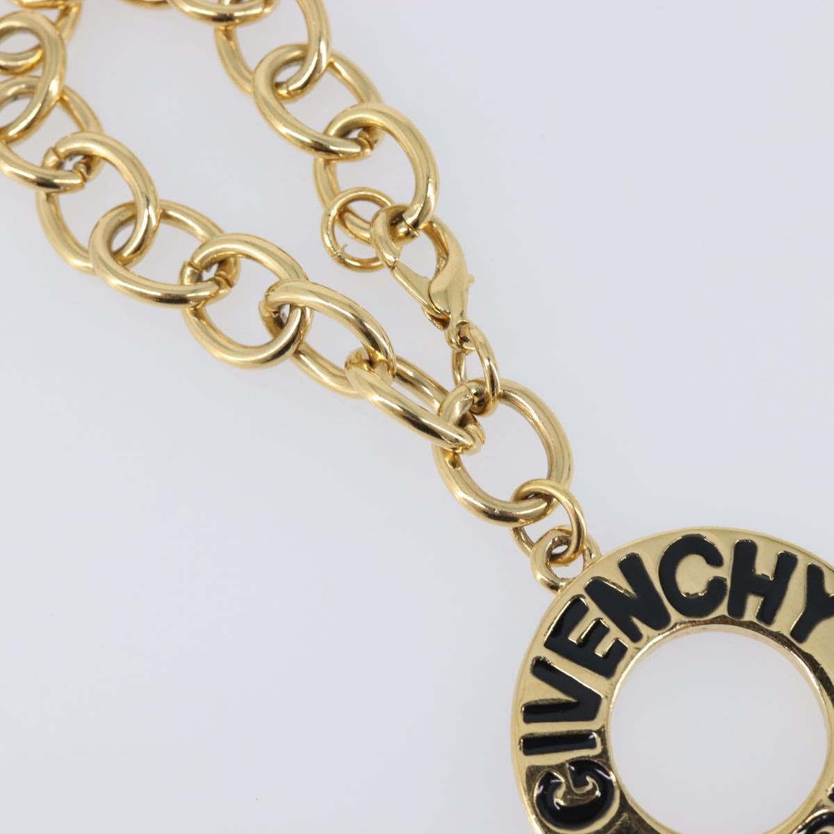 GIVENCHY Bracelet Metal 3 Set Gold Tone Orange Auth SW2853