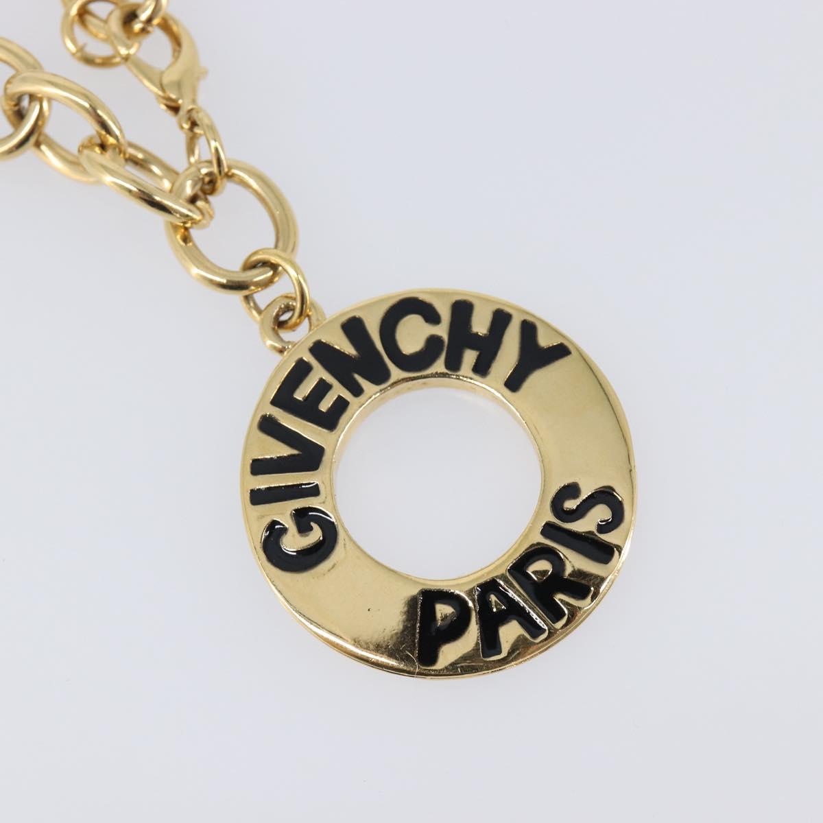 GIVENCHY Bracelet Metal 3 Set Gold Tone Orange Auth SW2853