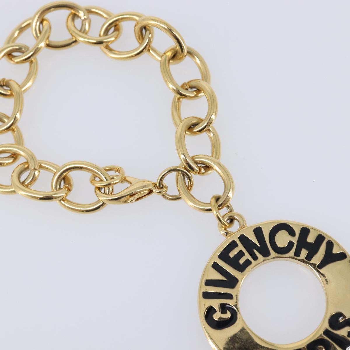 GIVENCHY Bracelet Metal 3 Set Gold Tone Orange Auth SW2853