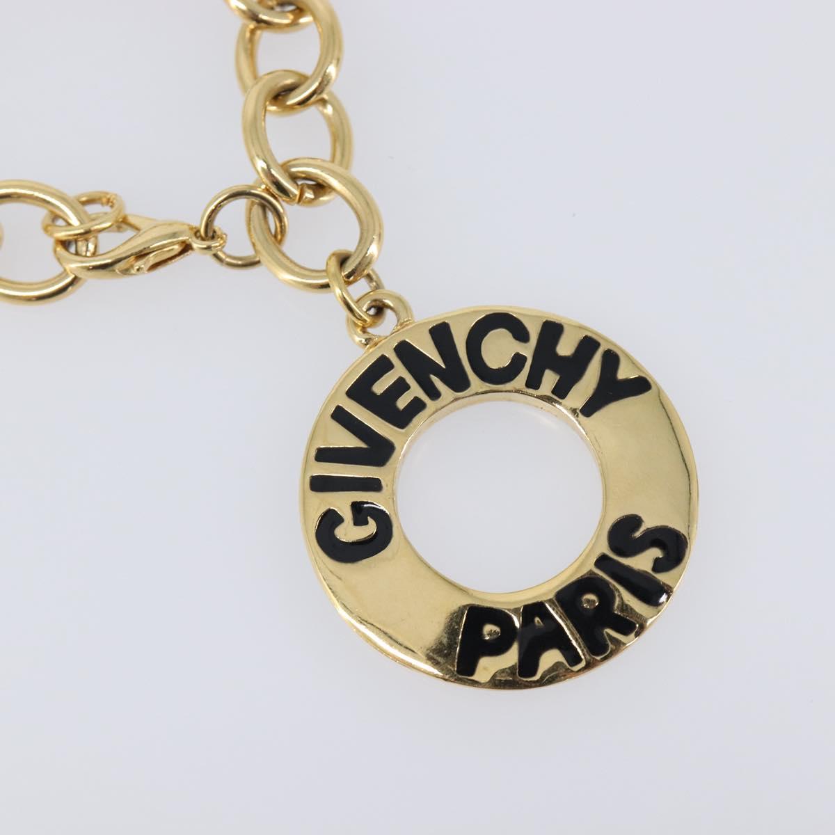 GIVENCHY Bracelet Metal 3 Set Gold Tone Orange Auth SW2853