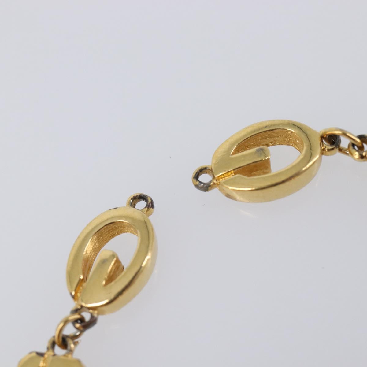 GIVENCHY Bracelet Metal 3 Set Gold Tone Orange Auth SW2853