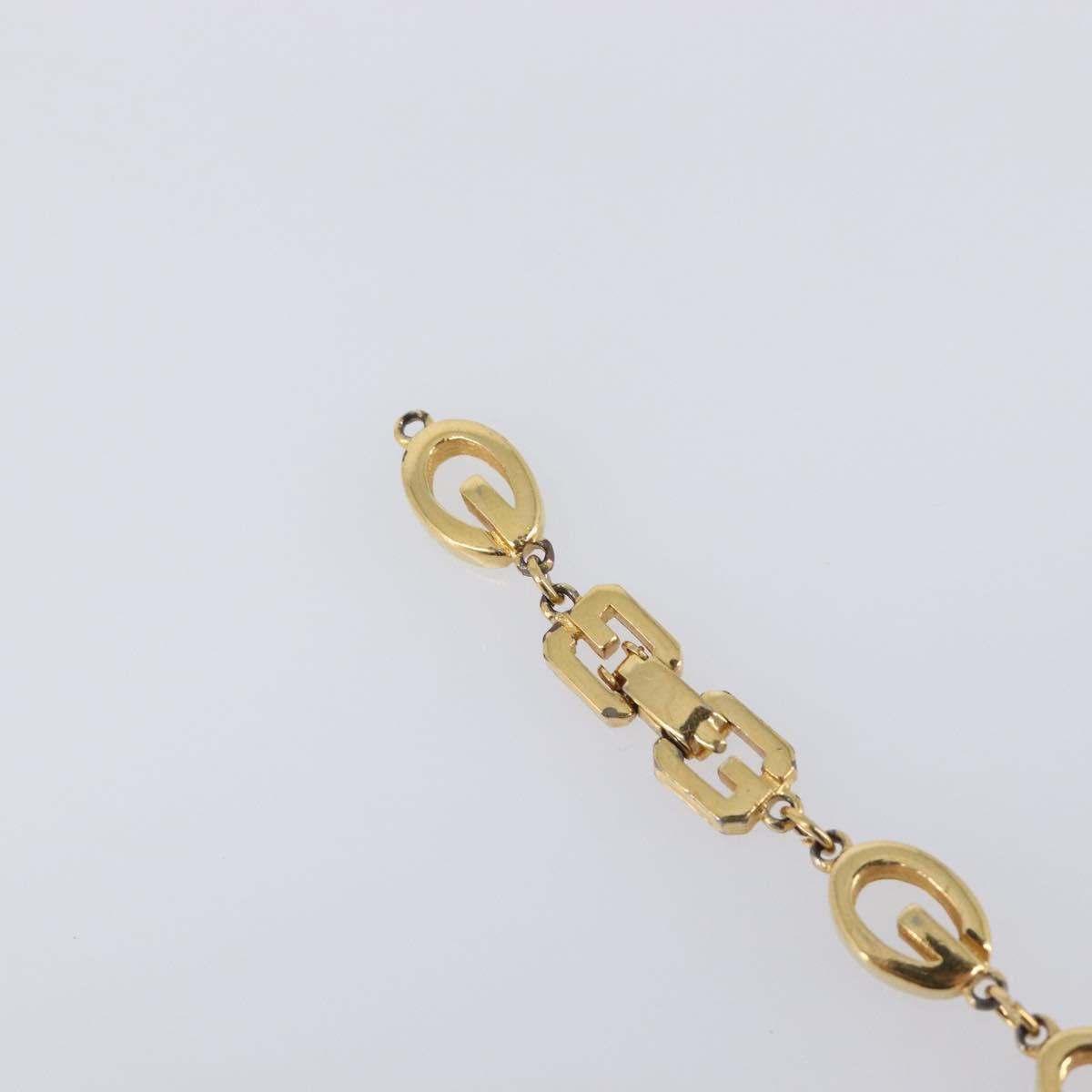 GIVENCHY Bracelet Metal 3 Set Gold Tone Orange Auth SW2853
