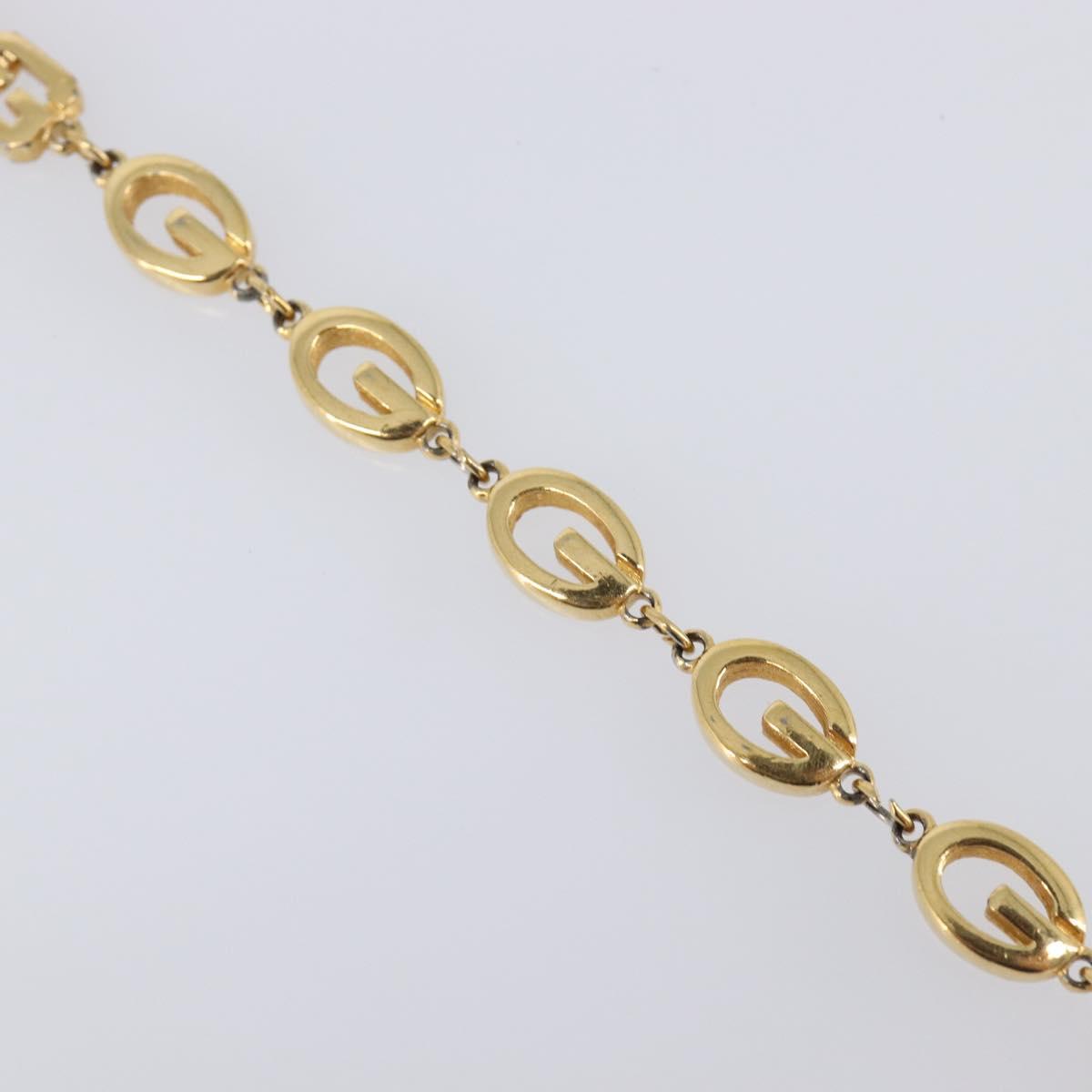 GIVENCHY Bracelet Metal 3 Set Gold Tone Orange Auth SW2853