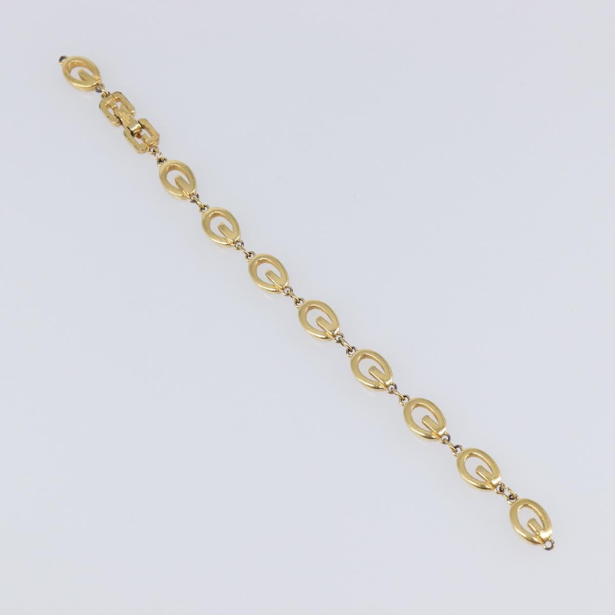 GIVENCHY Bracelet Metal 3 Set Gold Tone Orange Auth SW2853