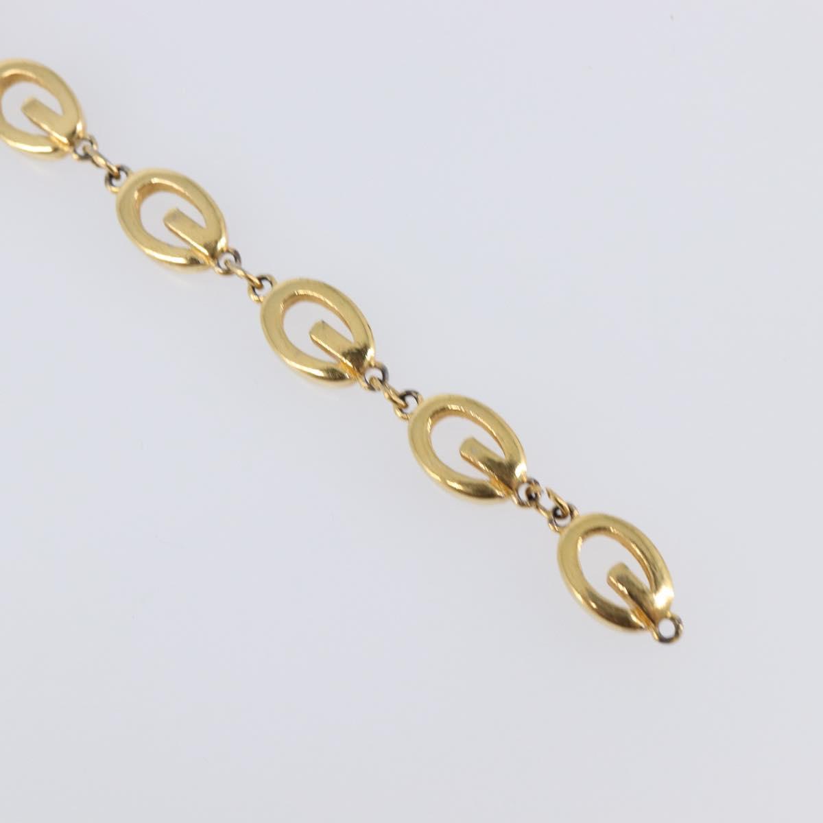 GIVENCHY Bracelet Metal 3 Set Gold Tone Orange Auth SW2853