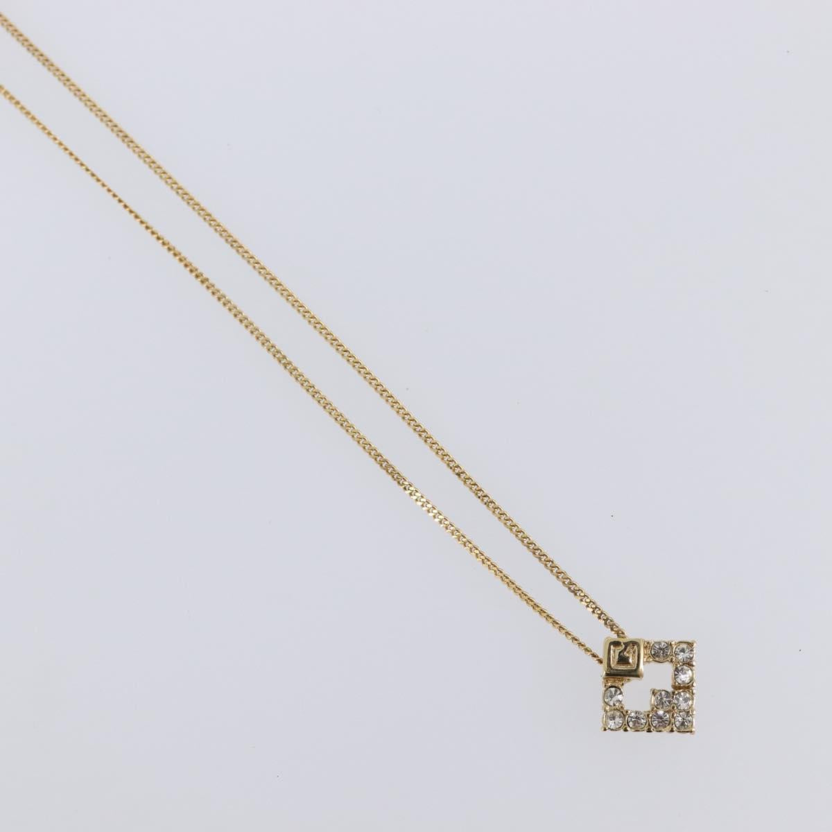 GIVENCHY Necklace Metal 4 Set Gold Tone Auth SW2854