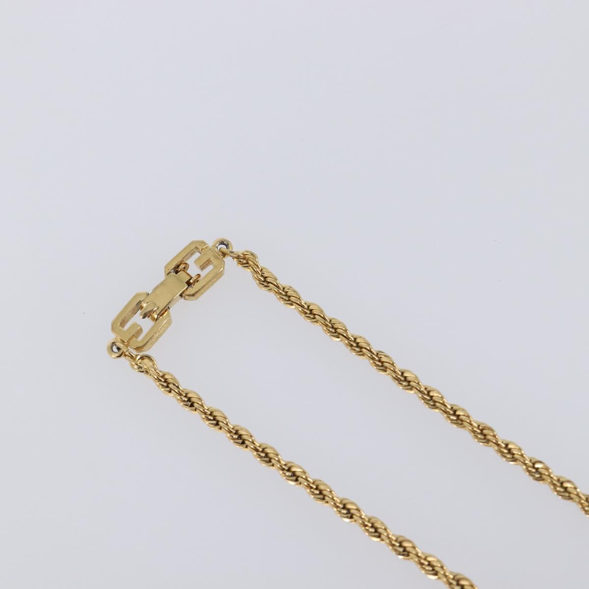 GIVENCHY Necklace Metal 4 Set Gold Tone Auth SW2854